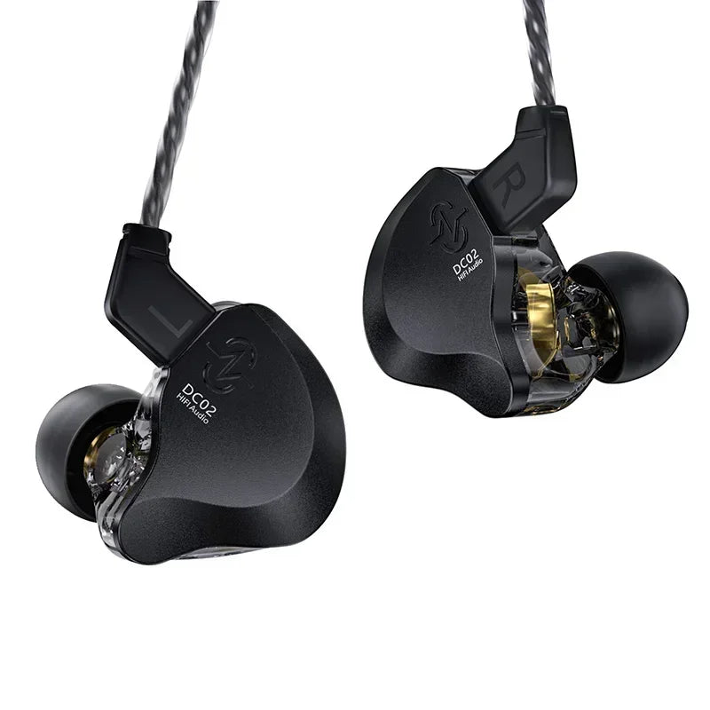 CCZ DC02 HiFi Wired Earphones Dynamic in Ear Earphones Stereo Earphones with Detachable Cable Custom Music Game Office Gifts